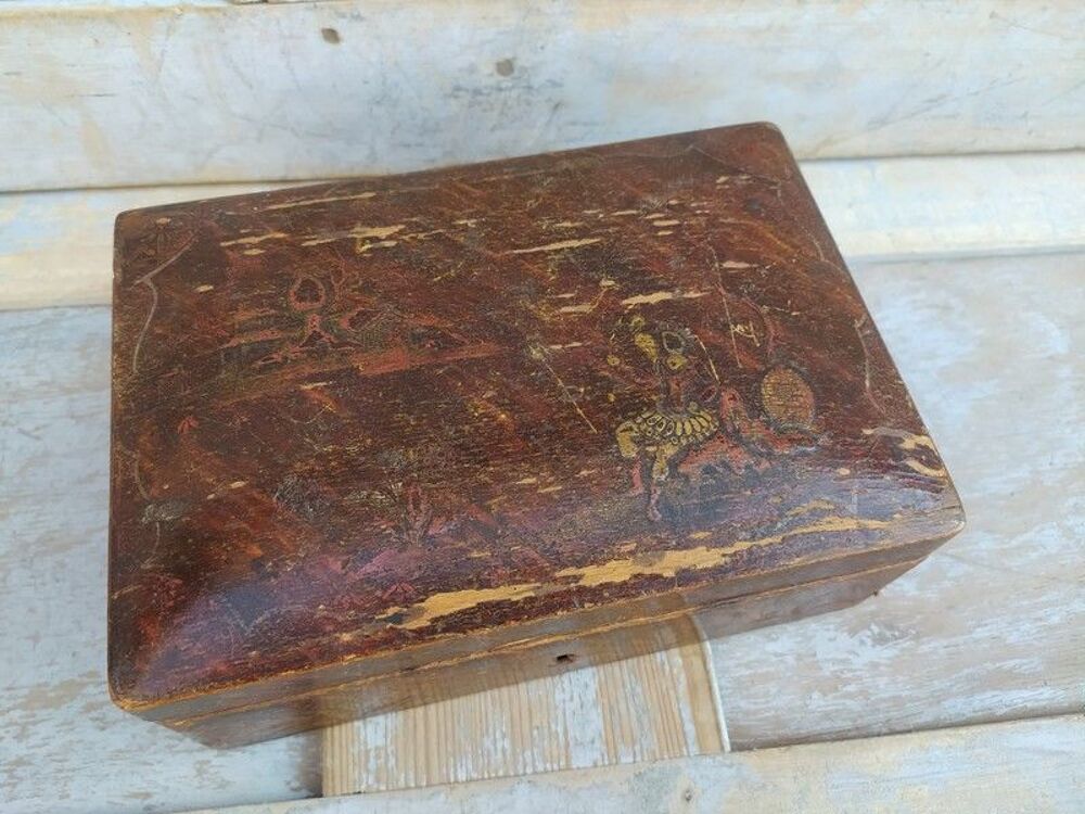 Ancienne Boite Coffret Vernis Martin XVIII&egrave;me 