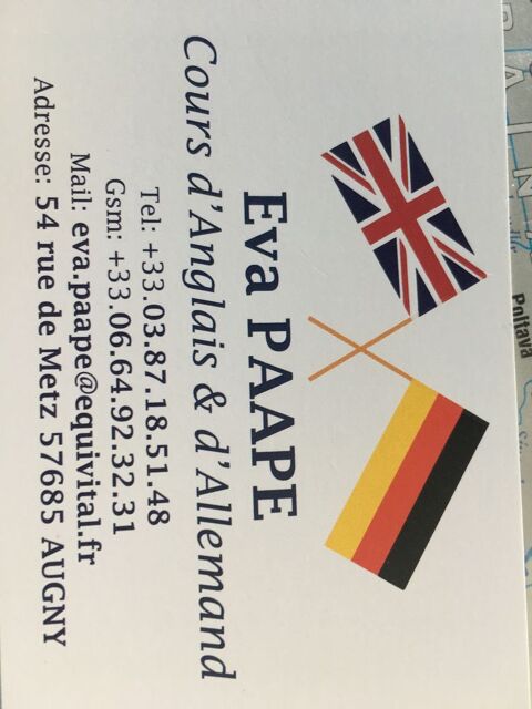 Donne cours d'ANGLAIS  et d?ALLEMAND 0 57680 Corny-sur-moselle