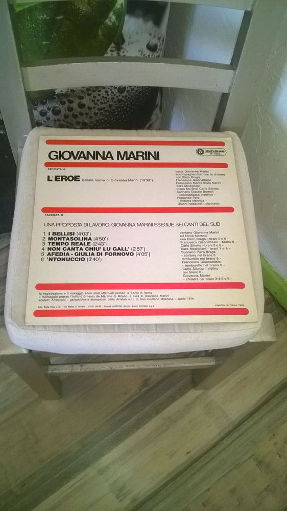 Vinyle Giovanna Marini
L'Eroe
1974
Excellent etat
L'Eroe CD et vinyles