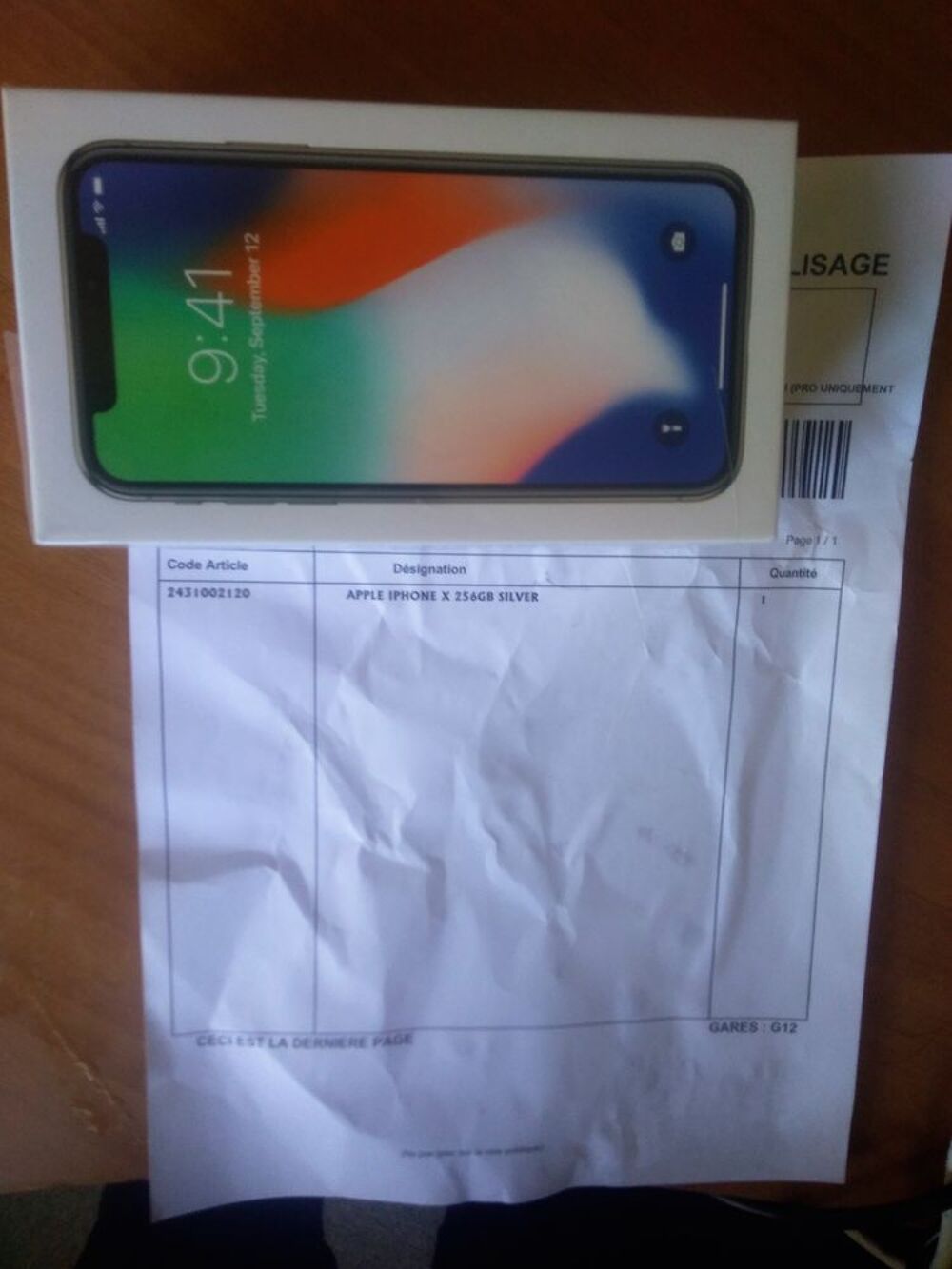 Apple IPHONE X 256GB SILVER NEUF SOUS BLISTER Tlphones et tablettes