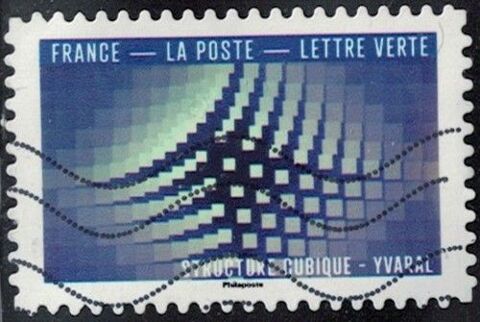 France 2026 Oblitéré Used Le Bleu dans l'Art Structure cubiq 0.39 Chesny (57)