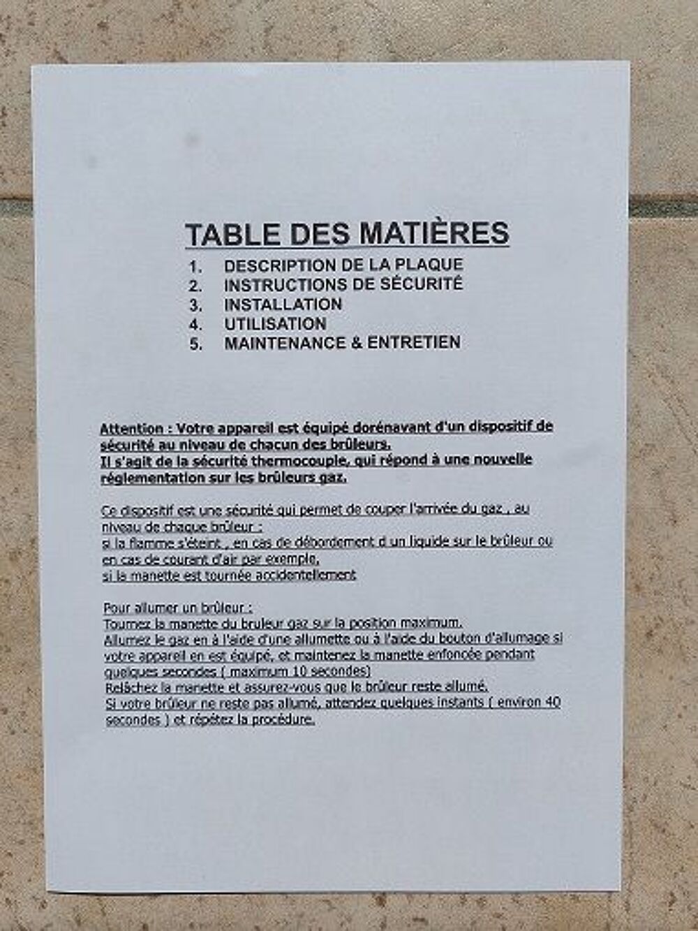 Table de cuisson 2 FEUX GAZ SOUS GARANTIE Frionor dginfri Electroménager