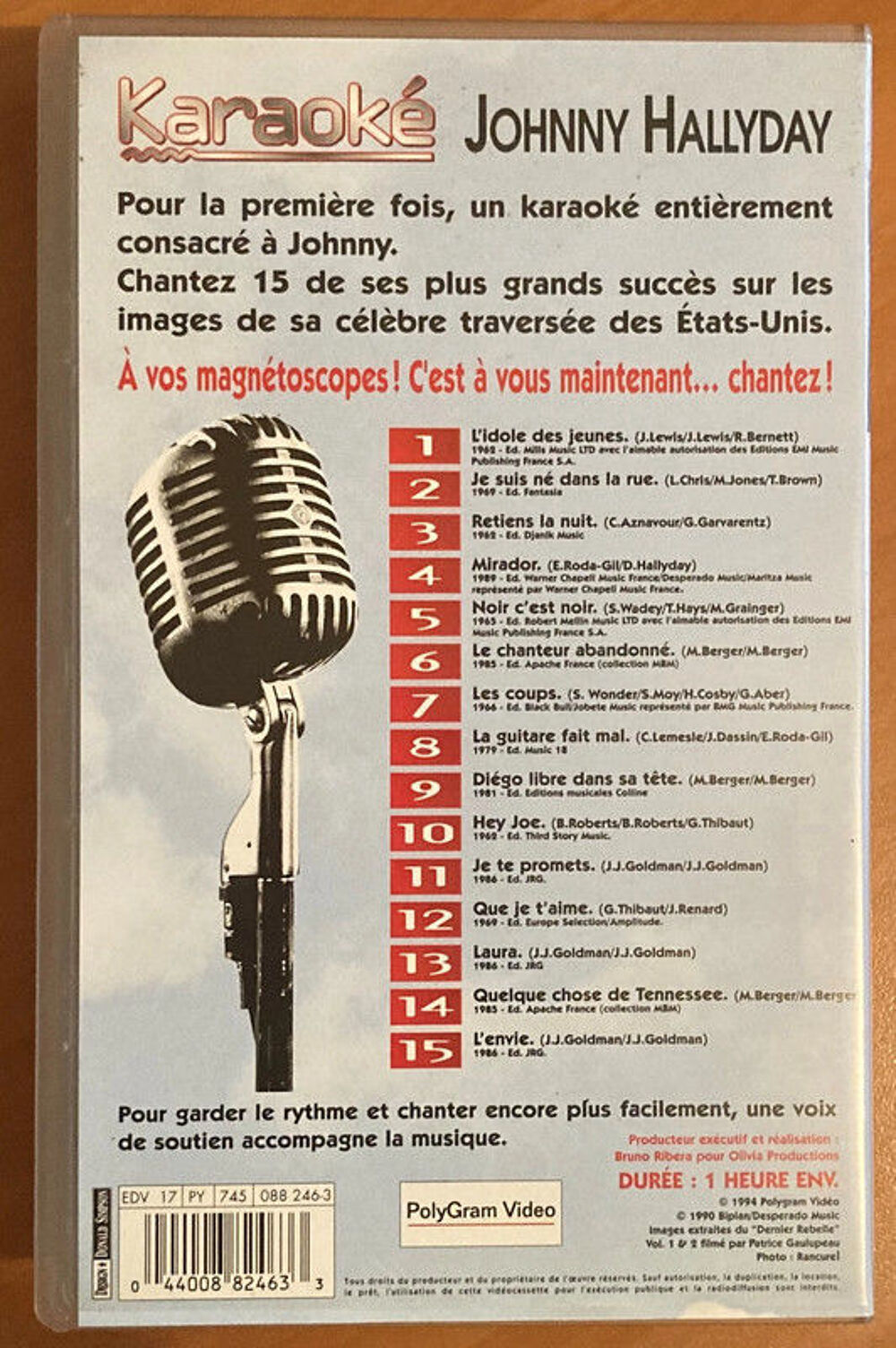 K7 Vid&eacute;o VHS Johnny Hallyday Photos/Video/TV