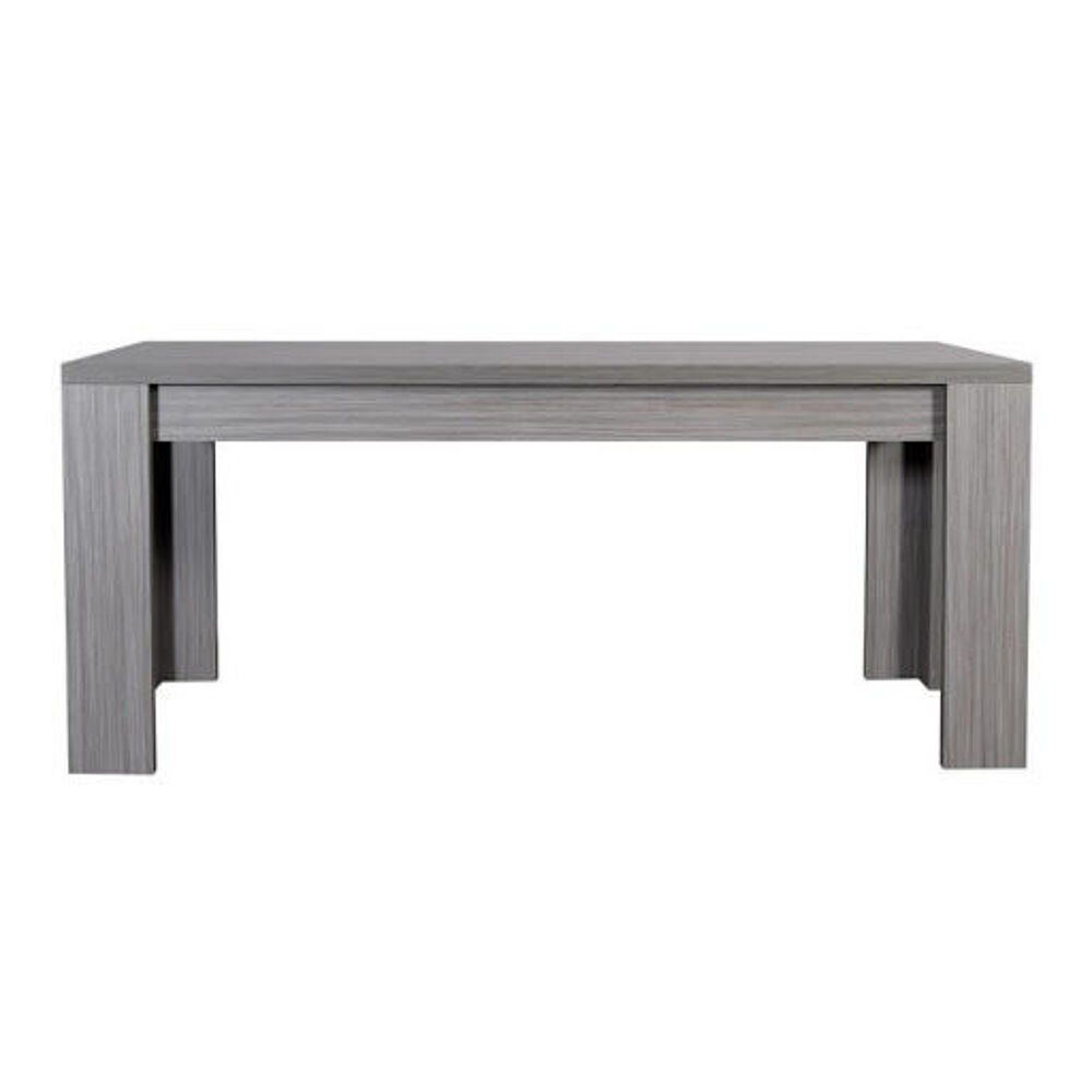 Table de salle &agrave; manger 6 - 8 personnes 4 chaises gris cendr&eacute; Meubles