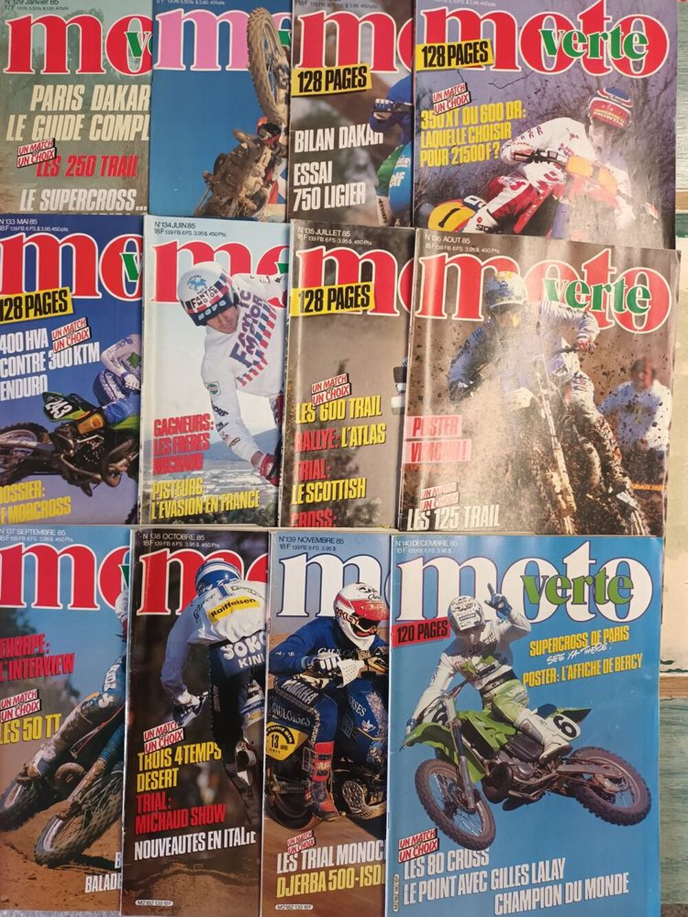 Magasines de motos tout terrain. Moto Verte. 
Livres et BD