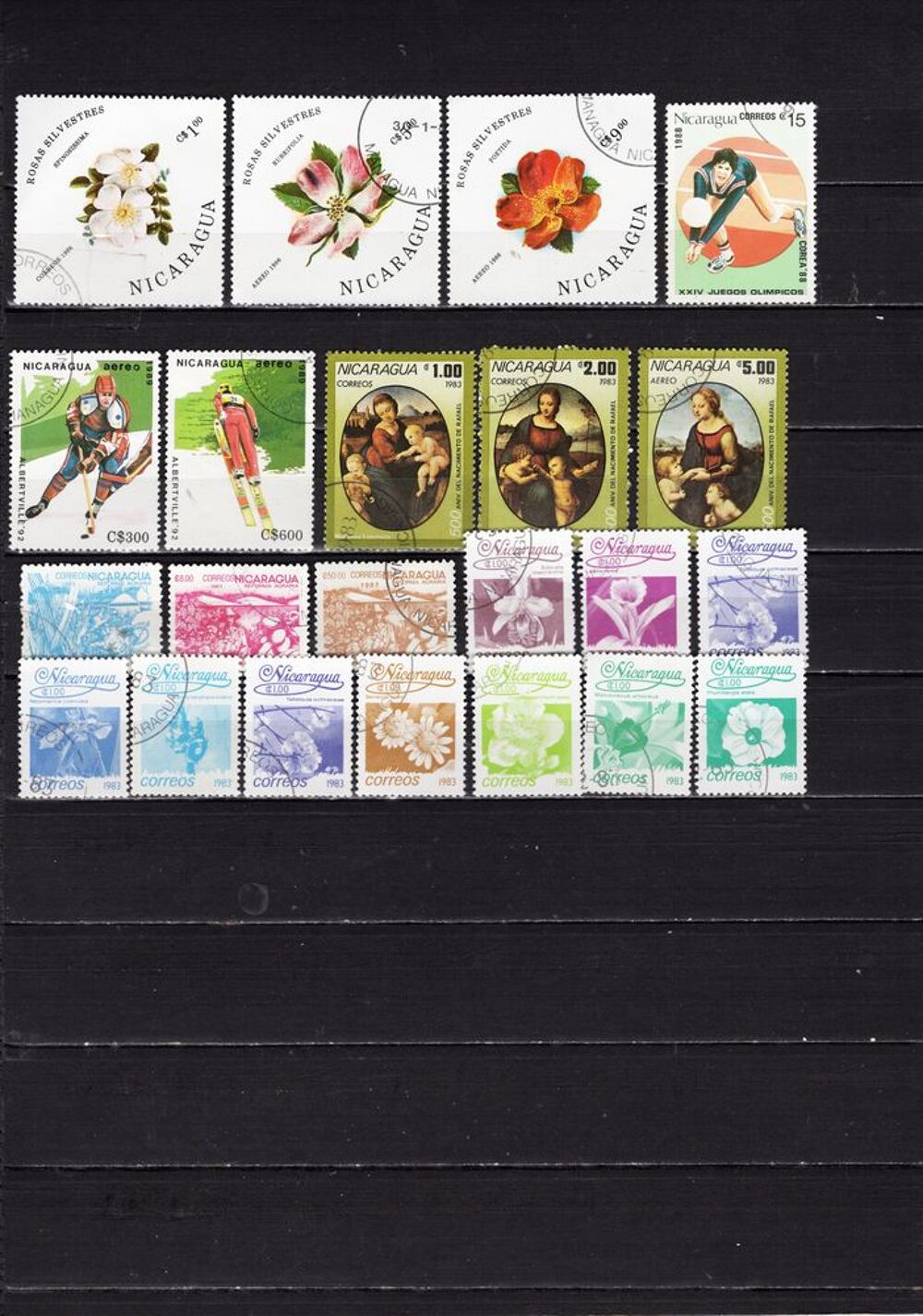 lot de 79 timbres d'AMERIQUE et d'OCEANIE 