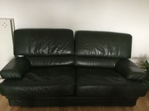 Canap� de cuir buffle vert anglais 120 Montmagny (95)