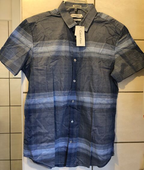 Chemise t Homme Calvin Klein bleu placide 40 Villeneuve-Loubet (06)
