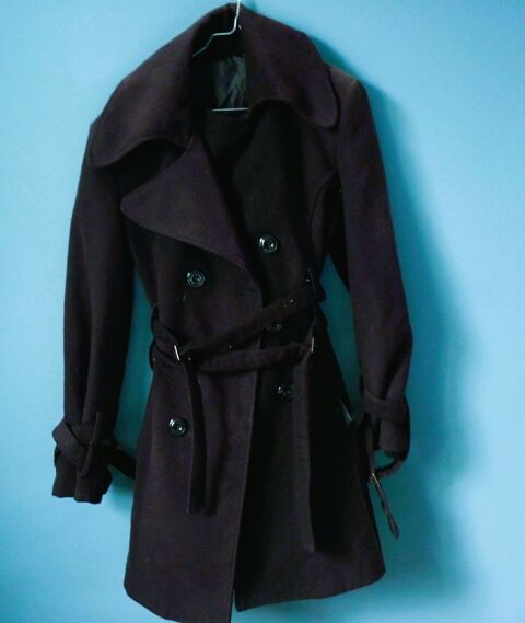 manteau femme Gemo long noir L 40 TBE 20 Brienne-le-Château (10)