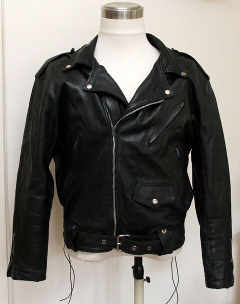 Blouson perfecto cuir vintage 80 T.L 70 Issy-les-Moulineaux (92)