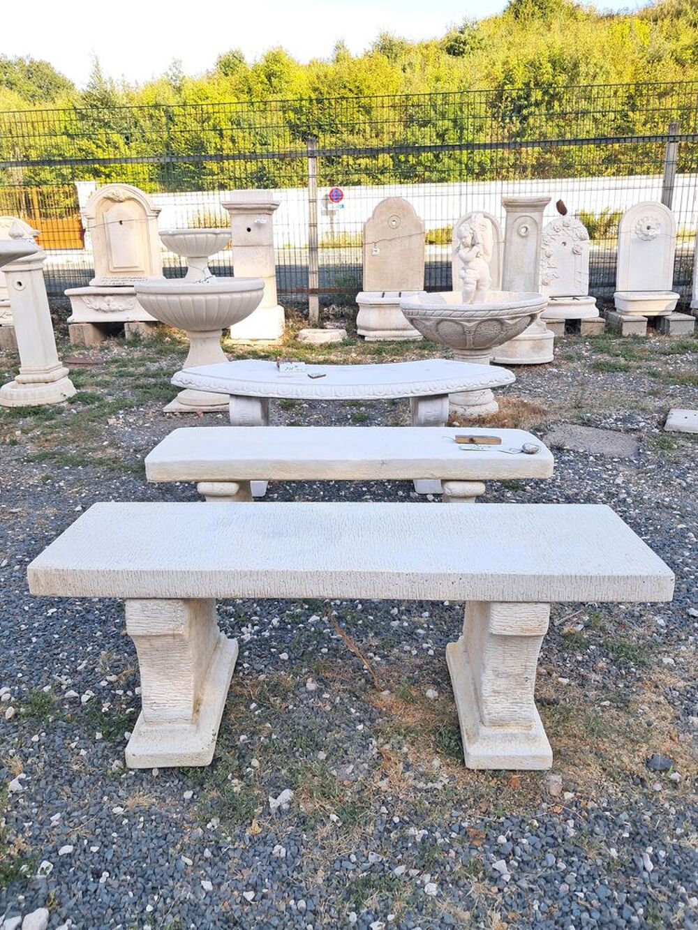 Banc en pierre reconstitu&eacute;e, F.Fran&ccedil;aise Jardin