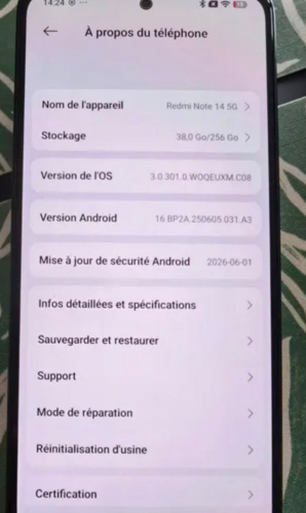 Redmi note 14. 5g. 8+256 Téléphones et tablettes