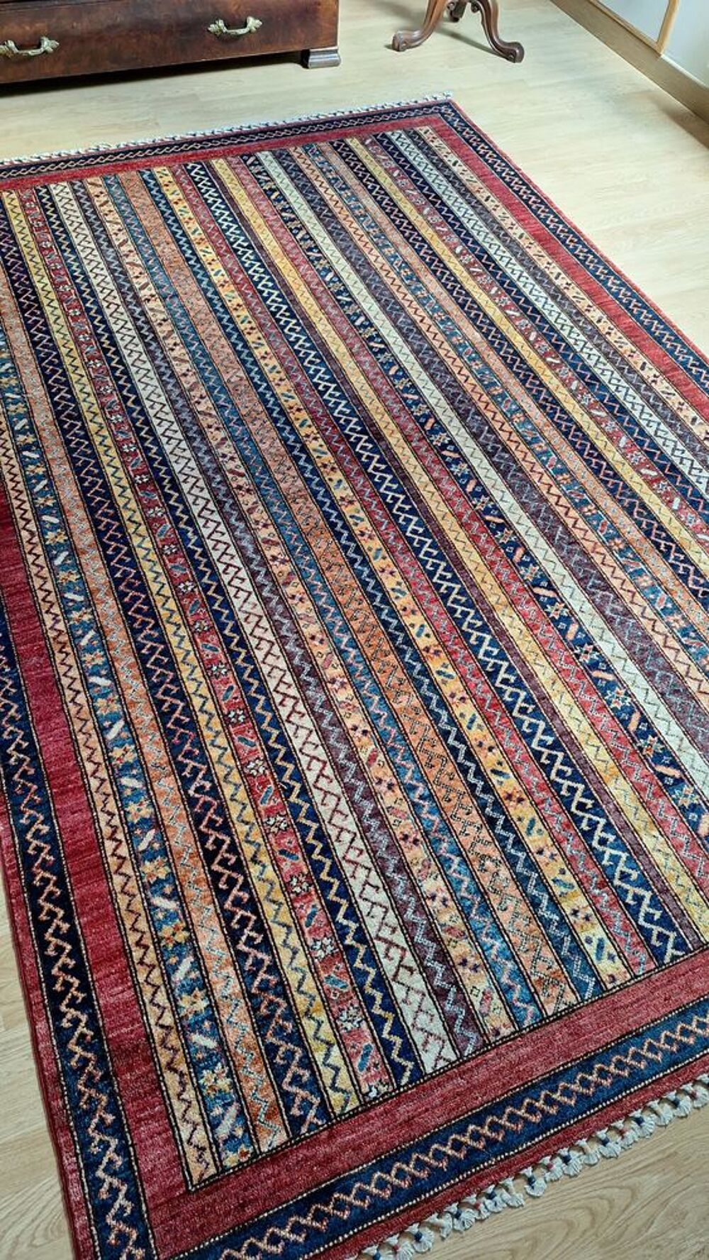 Tapis en laine ancien dim : 270 par 175 cm Décoration