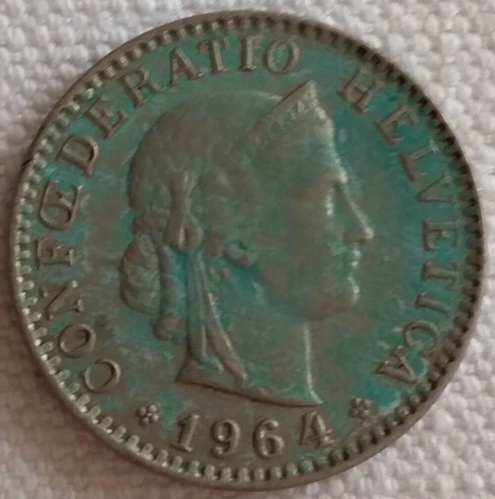20 cents francs suisse 1964 