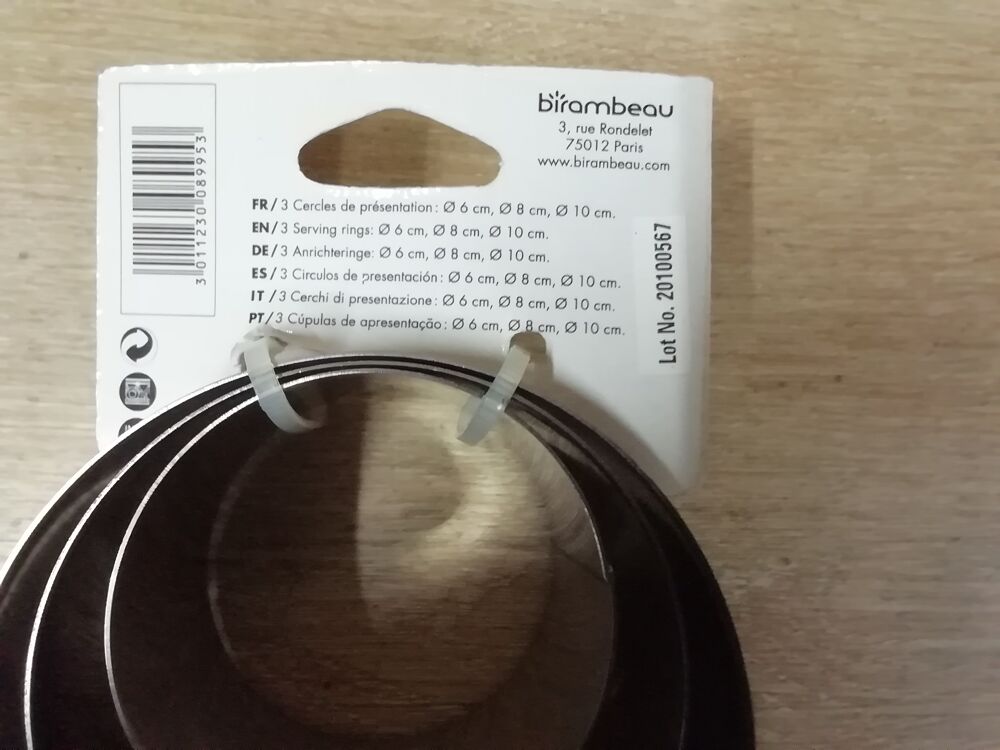 Cercles neufs inox pour cuisine Cuisine