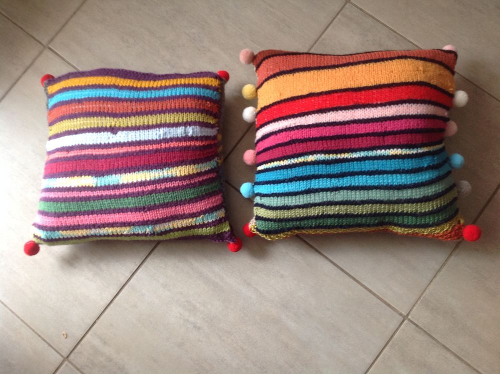 Lot de coussin tricote main Décoration