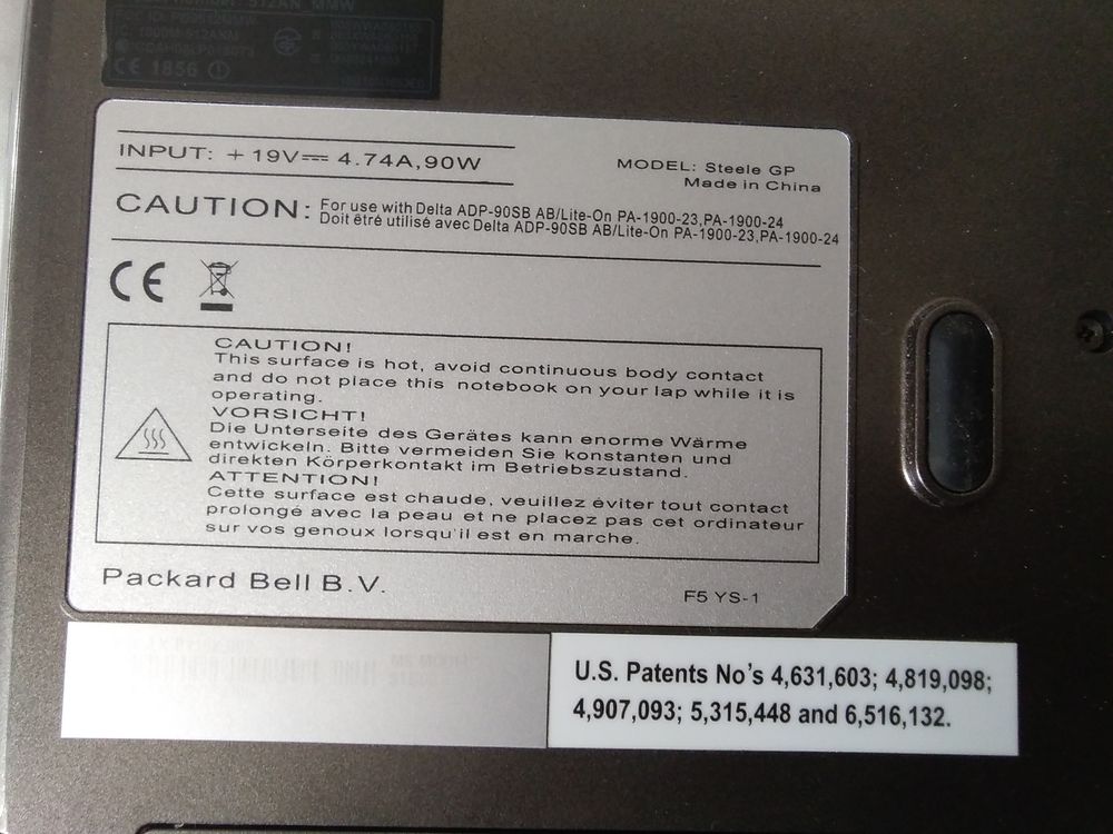 PC Portable Packard Bell Easy Note MT85 Matériel informatique