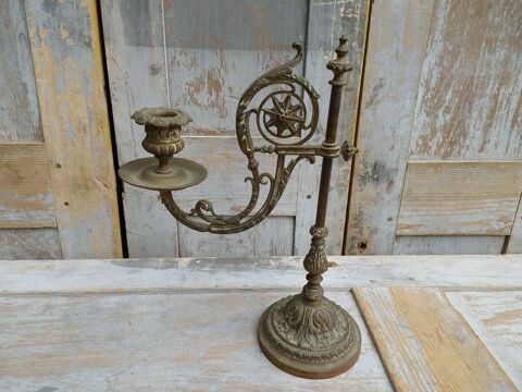 Ancien Bougeoir Bras Réglable Bronze L. Pinet XIXème  150 Loches (37)