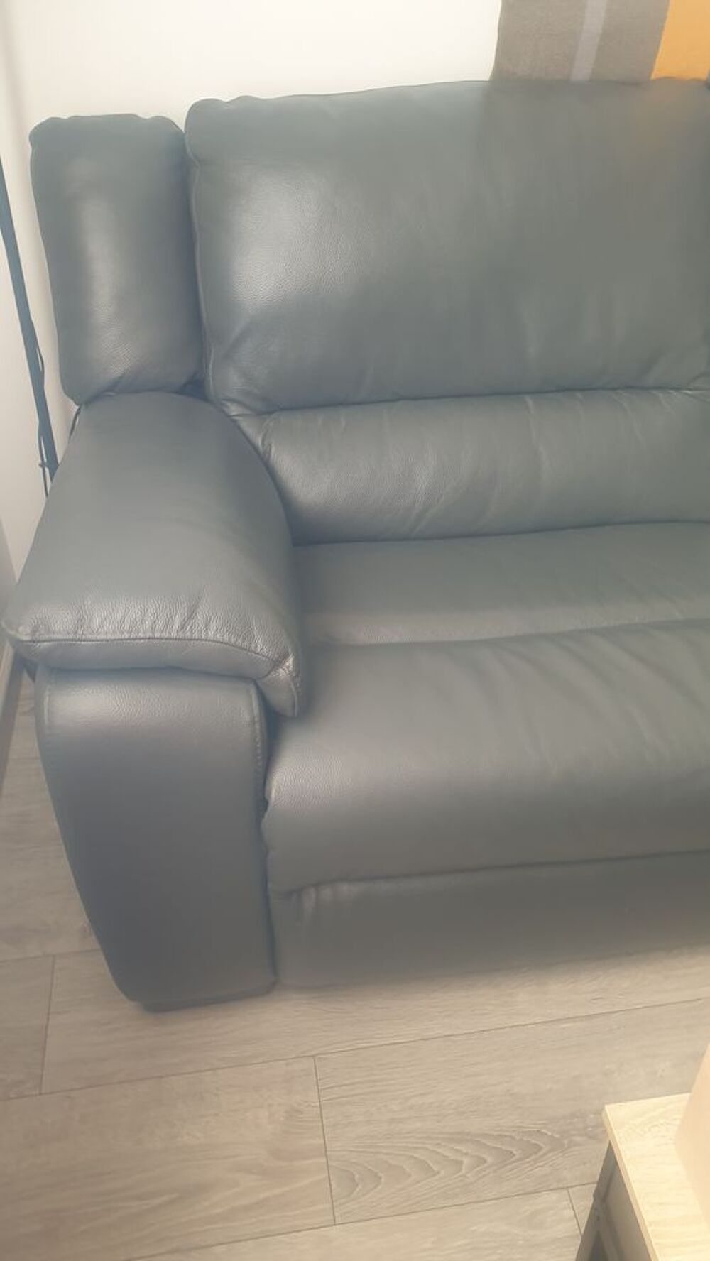 Canap&eacute; cuir gris Meubles