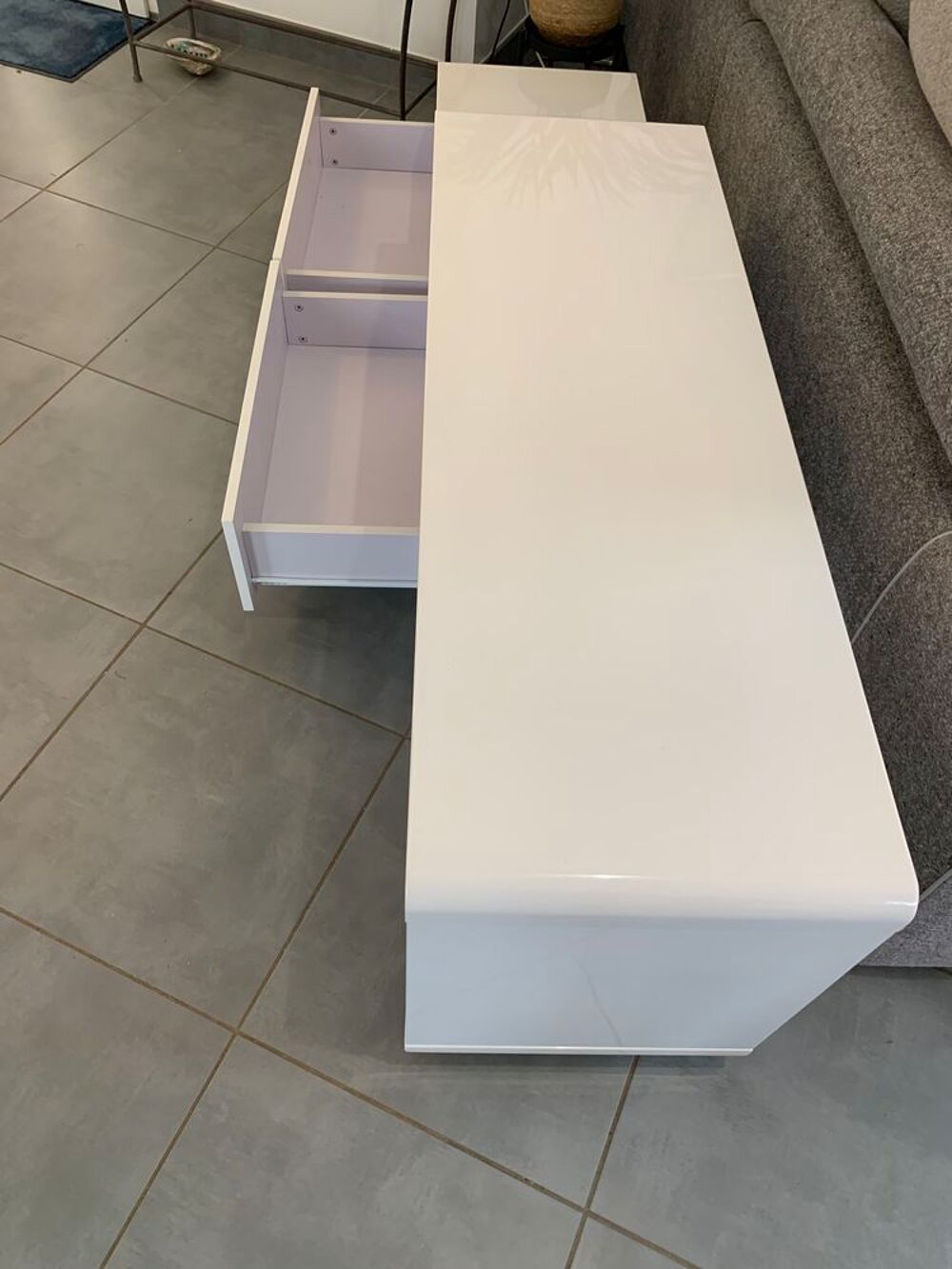 MEUBLE TV LAQUE BLANC Meubles