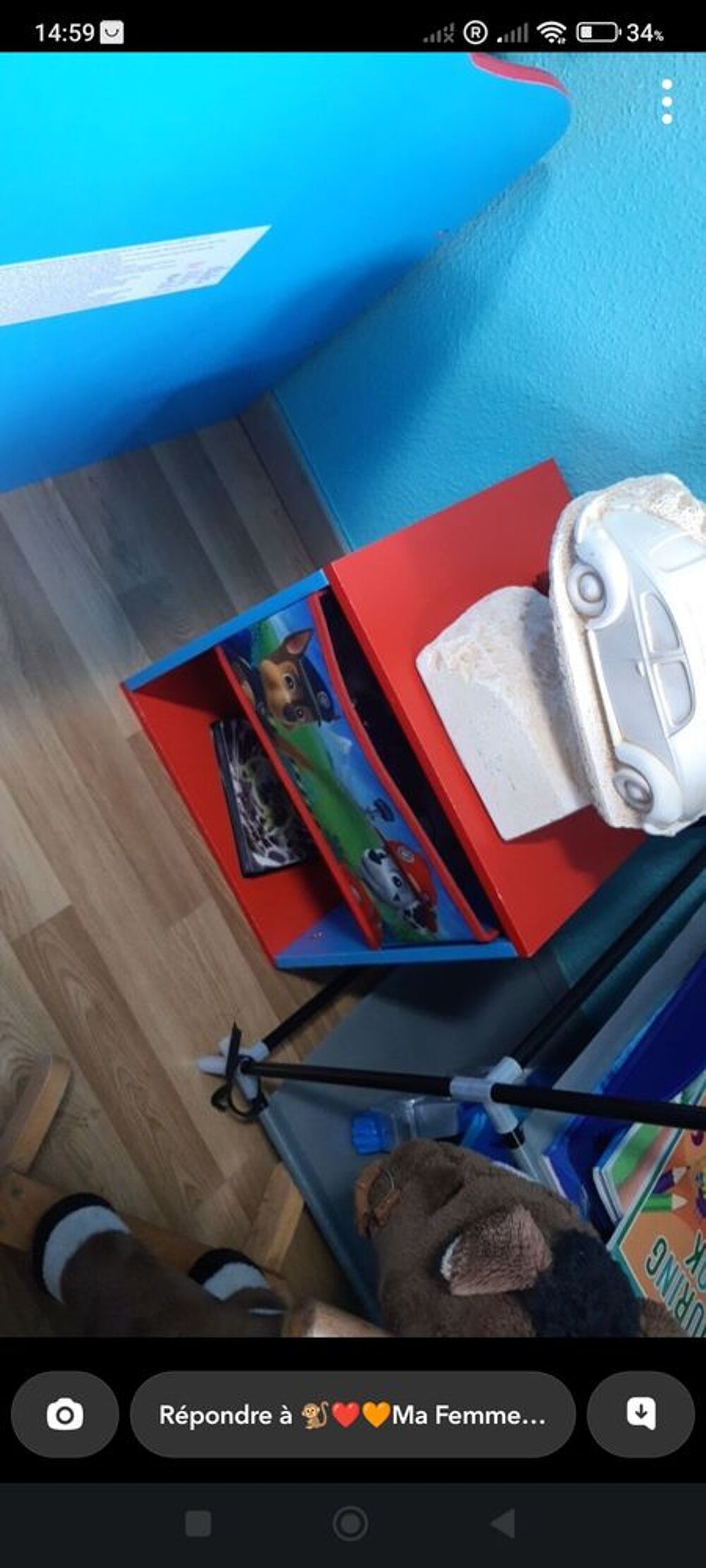 lit pat patrouille avec matelas et table de chevet Mobilier enfants