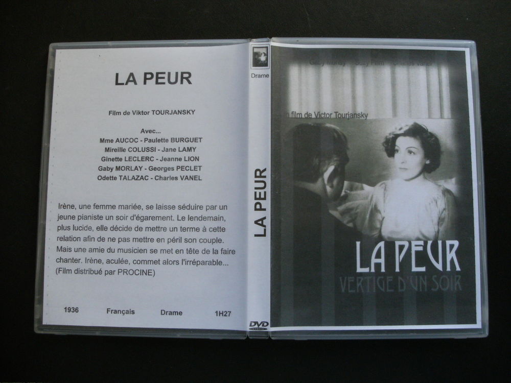 Rare film : " La peur " DVD et blu-ray