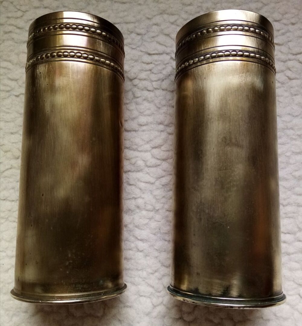 Douilles d'obus calibre 75 1918 