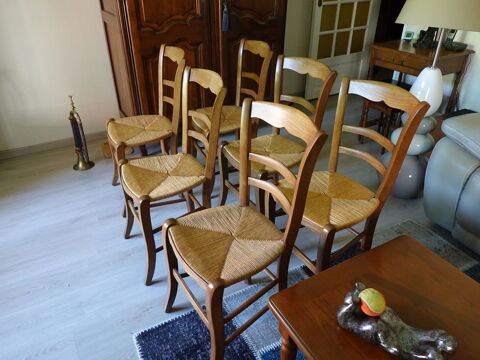 6 chaises hêtre paillées 120 Doumy (64)