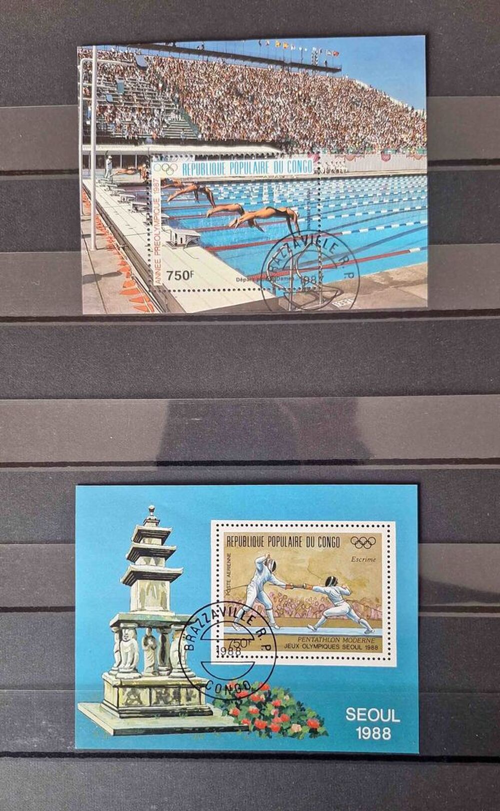 S&eacute;rie de timbres de collection du Congo 