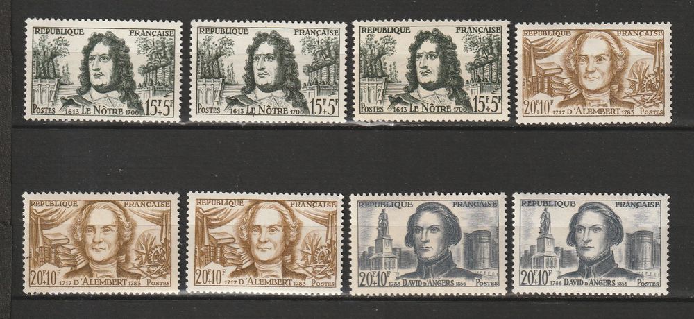 Timbres Neufs ANNEE 1959 en triple 