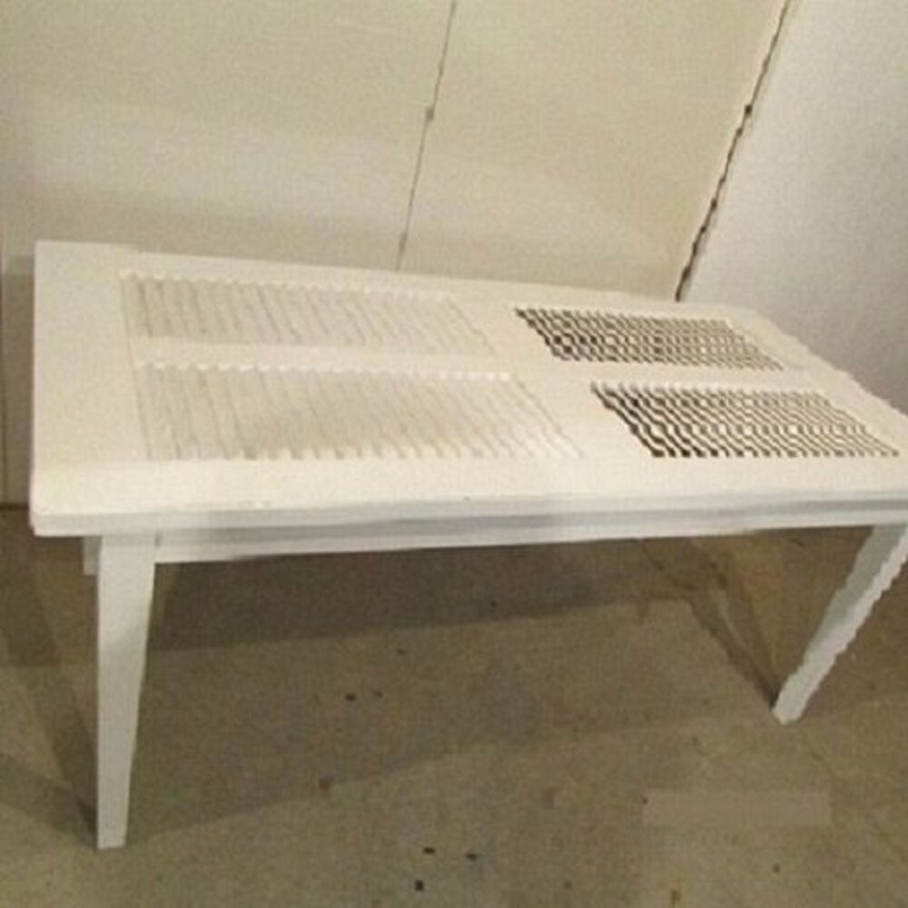 Table blanche rectangulaire persienne Meubles