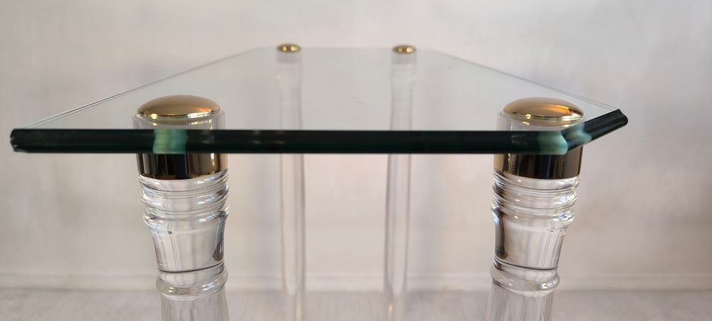Tr&egrave;s belle Console Vintage Ann&eacute;es 80 Rom&eacute;o R&eacute;ga - Altuglas Meubles