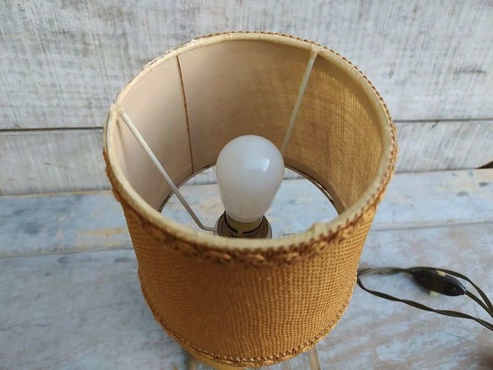 Lampe Rotin Vintage Style Bougeoir &agrave; Main
Décoration