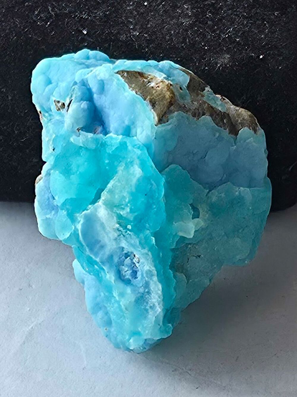 Min&eacute;ral Rare : H&eacute;mimorphite Bleu Turquoise du Katanga RDC 