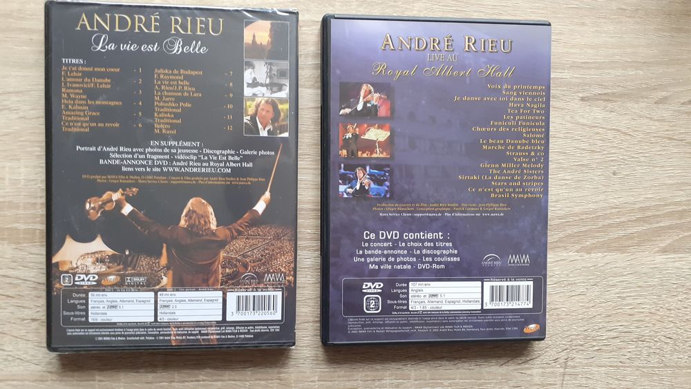 3 DVD Andr&eacute; RIEU. Photos/Video/TV