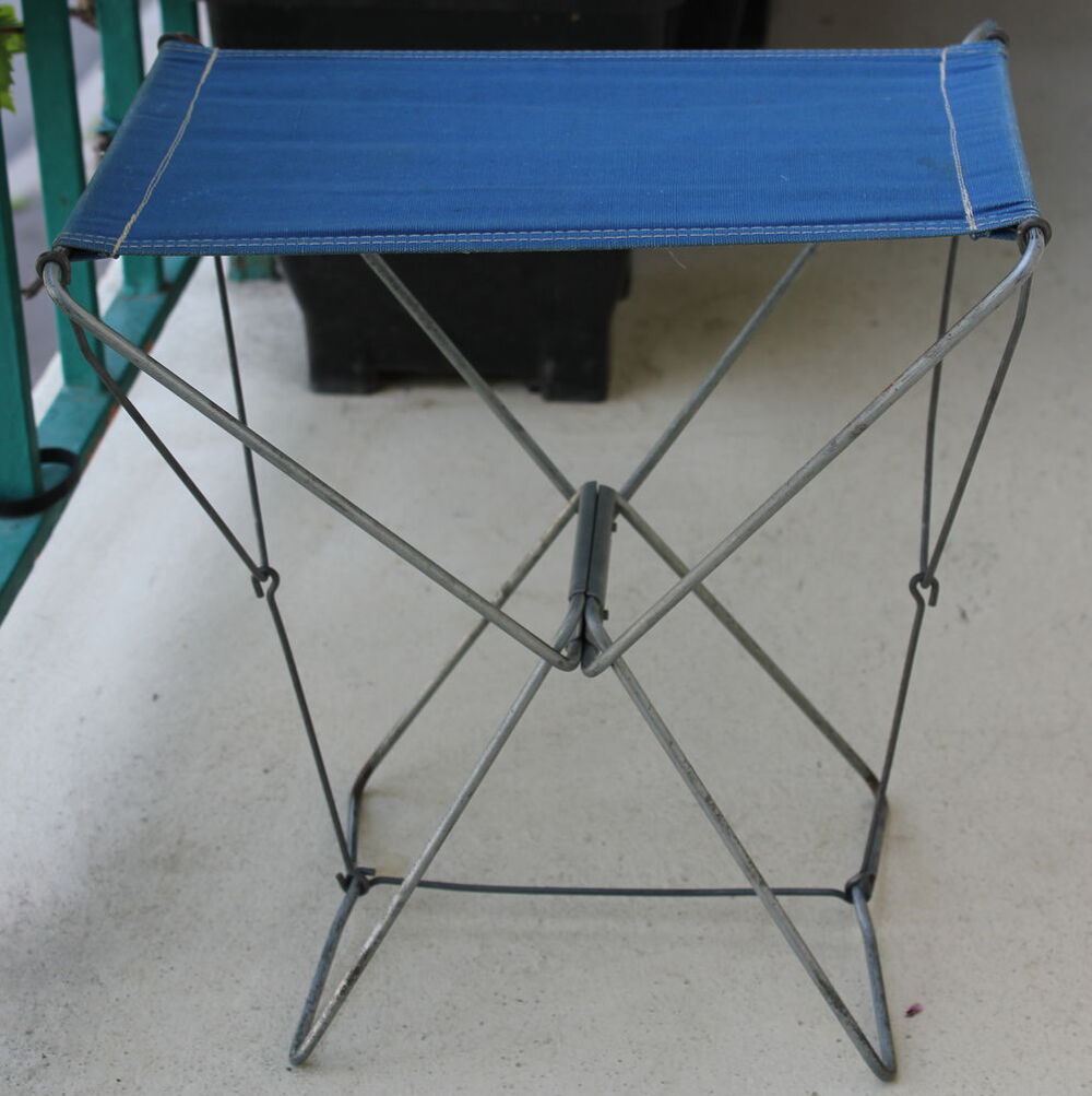 Siege de pecheur pliant vintage camping retro Meubles