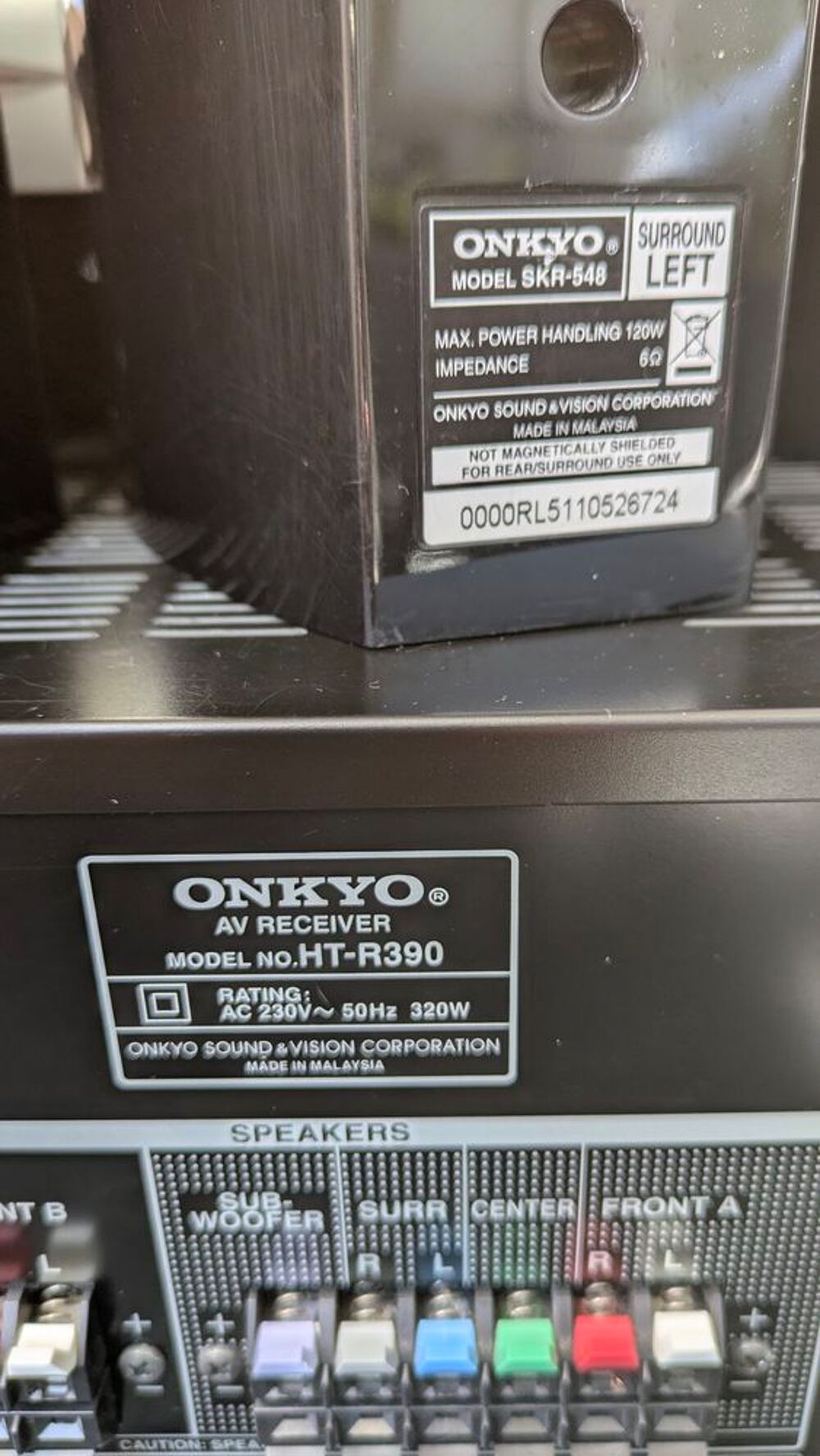 Ensemble Home-Cin&eacute;ma Onkyo 5.1 + TV Samsung 3D (101cm) + Sup Audio et hifi