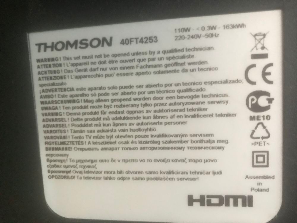 t&eacute;l&eacute; Thomson 102cm Meubles