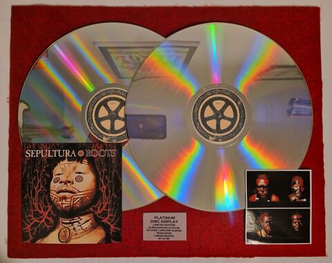 Cadre deco double disque de platine,SEPULTURA  roots  Colombier-Fontaine (25)