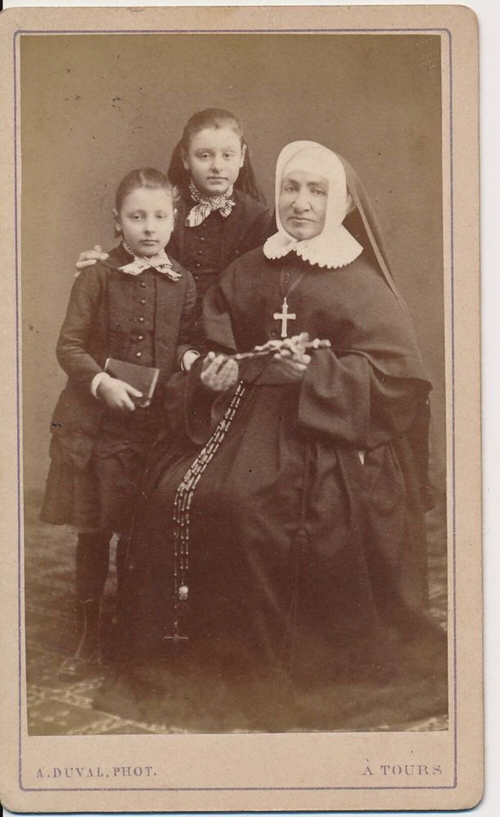 Cdv Photo Religieuse Photographie A. Duval &agrave; Tours ca1870 