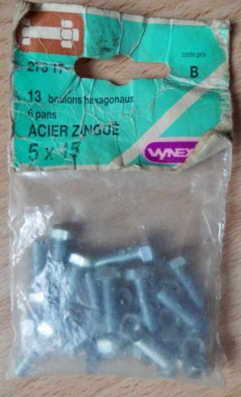 Boulons (13) t�te hexagonale � 5 x 16 mm : NEUF 2 �vry (91)