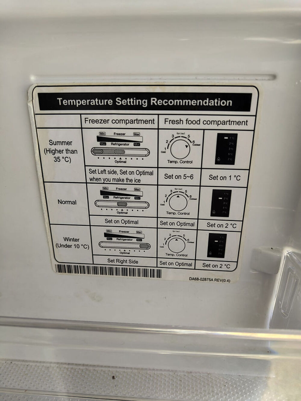 R&eacute;frig&eacute;rateur cong&eacute;lateur 
SAMSUNG 
Model RT25FARADWW-EF Electroménager