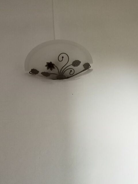 Applique murale verre et fer forg� 3 Fontaines-Saint-Martin (69)