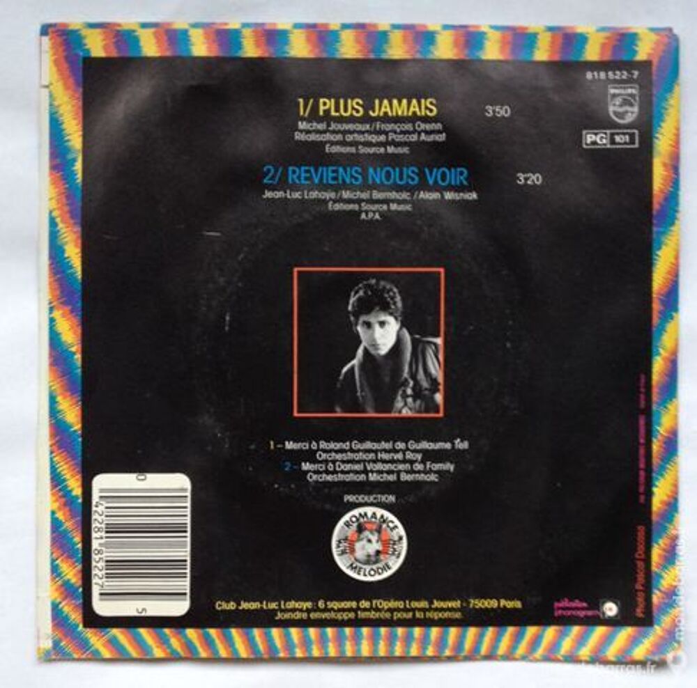 45 tours vinyle Jean-Luc Lahaye CD et vinyles