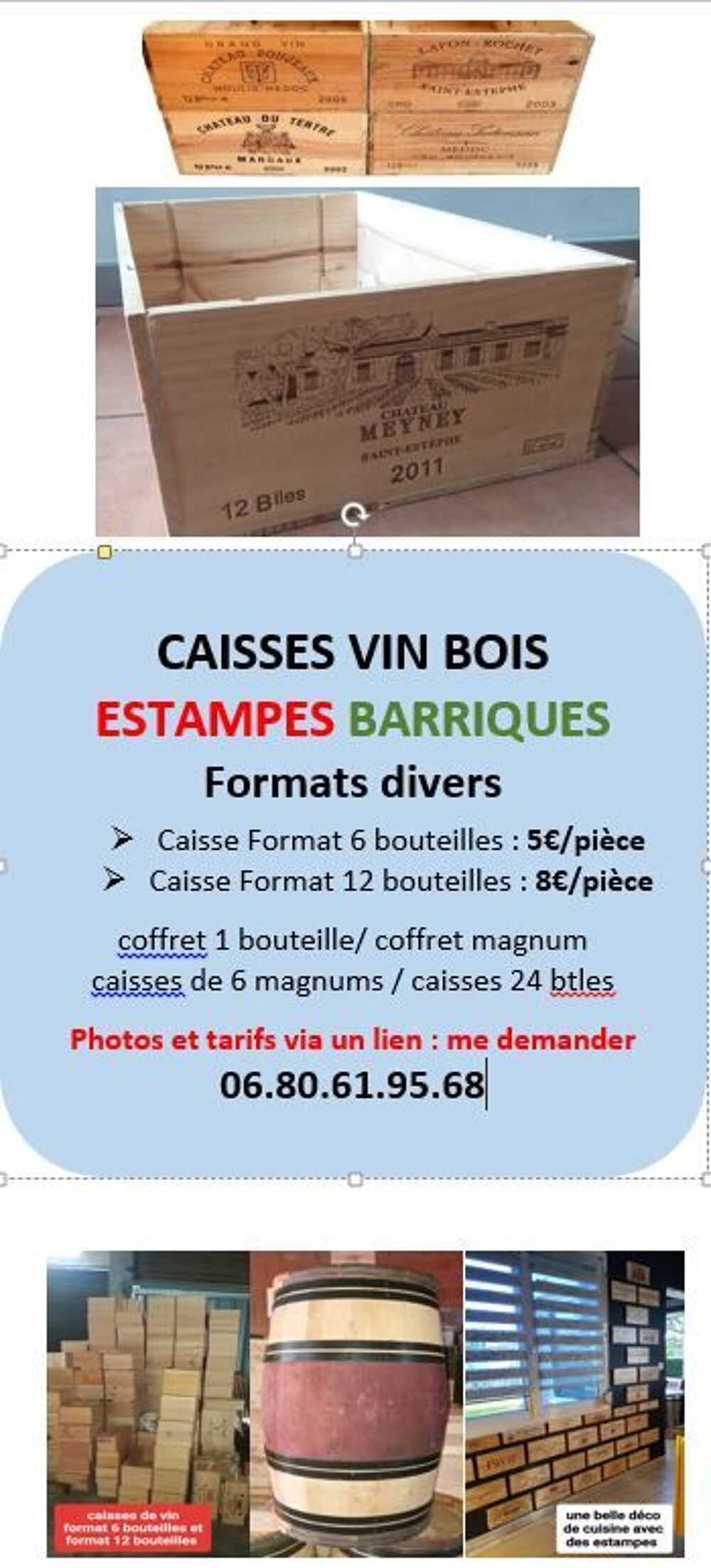 Casiers pour rangement bouteilles de vin Bricolage