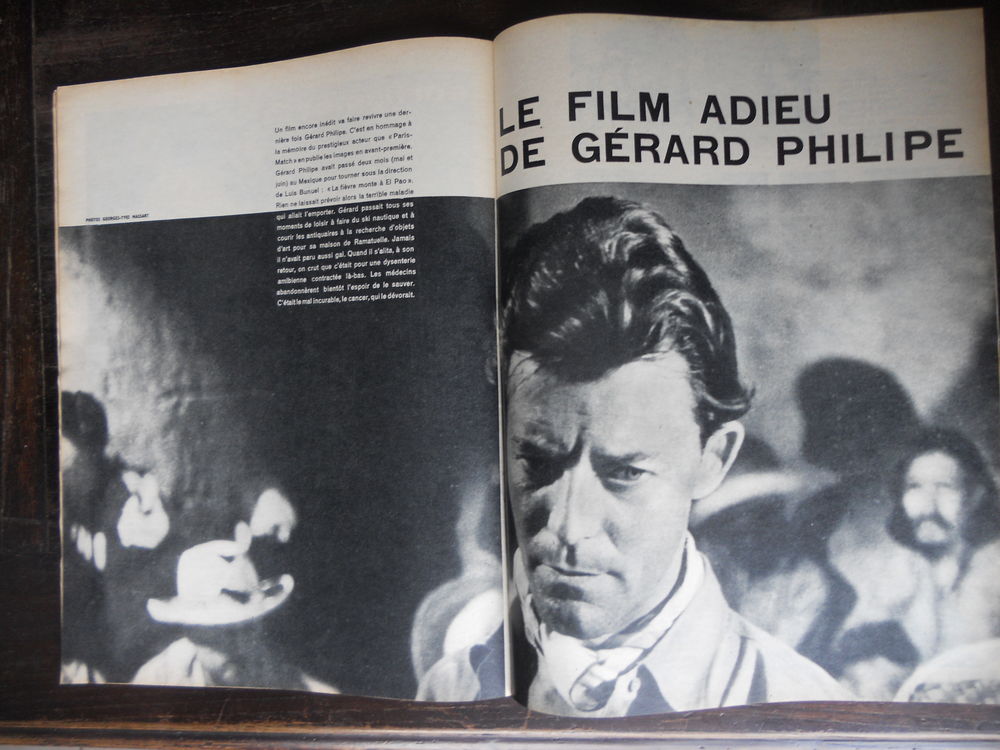 PARIS MATCH EN HOMMAGE A G&Eacute;RARD PHILIPE 1960 Livres et BD