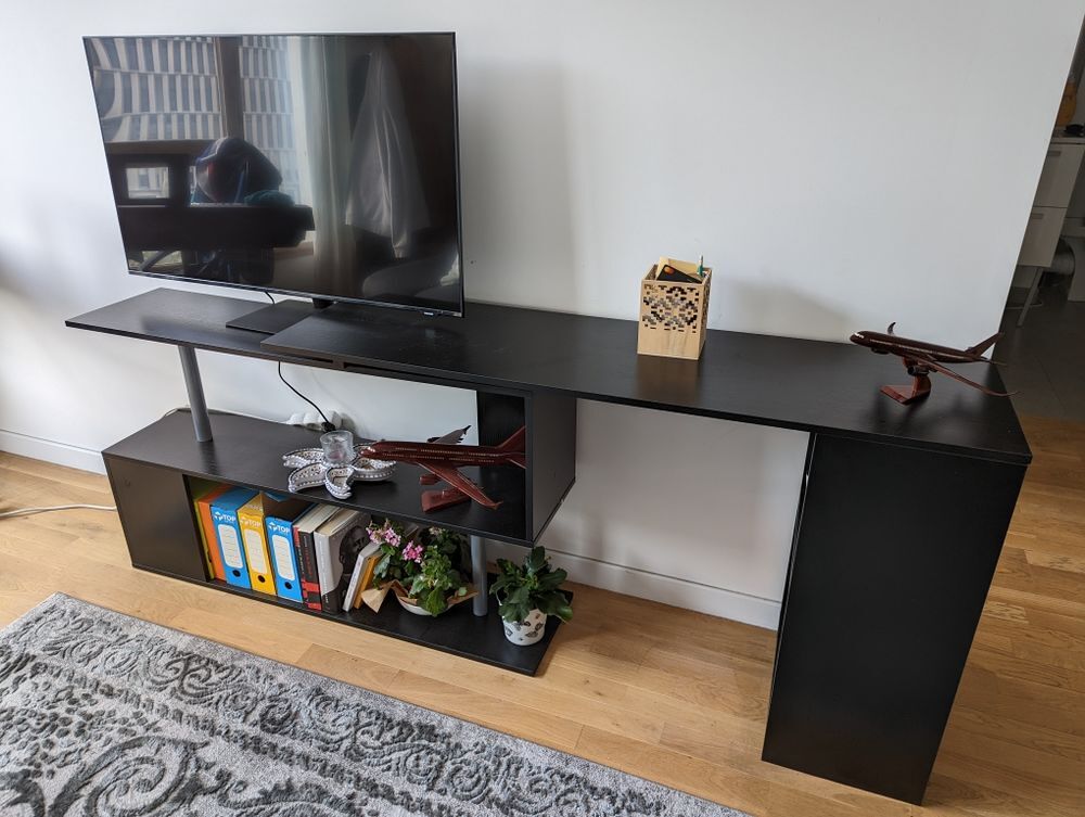 bureau modulable avec biblioth&egrave;que int&eacute;gr&eacute;e Meubles