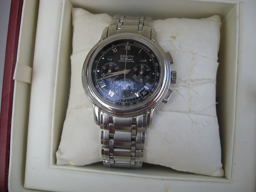 Zenith El Primero : montre homme. Chronom&egrave;tre/tachygraphe. Bijoux et montres