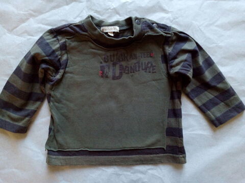 T-shirt manches longues rayures Kaki/marron Grain de Bl 12m 2 Marseille 5 (13)