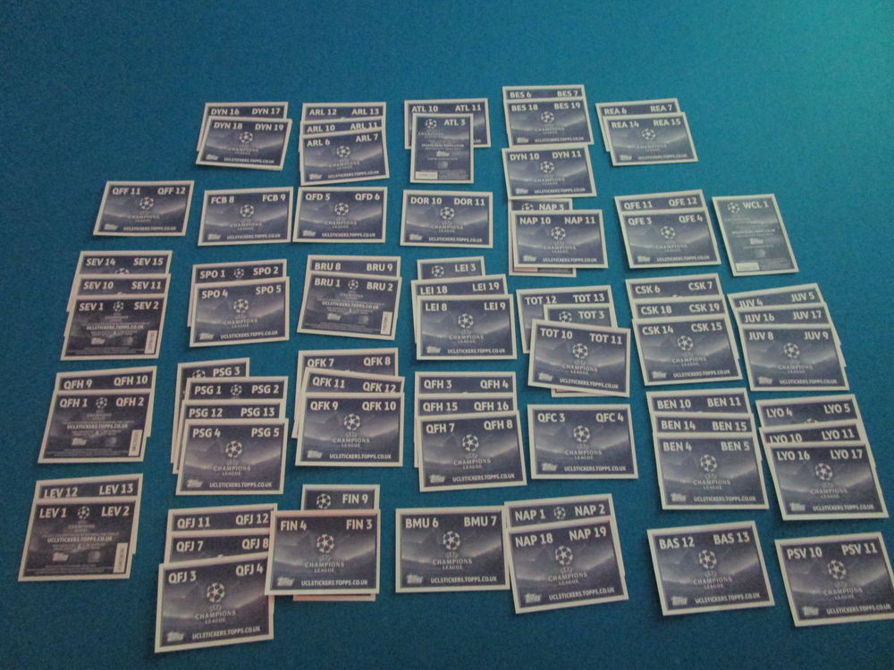 LOT VIGNETTES TOPPS CHAMPIONS LEAGUE 2016/17 